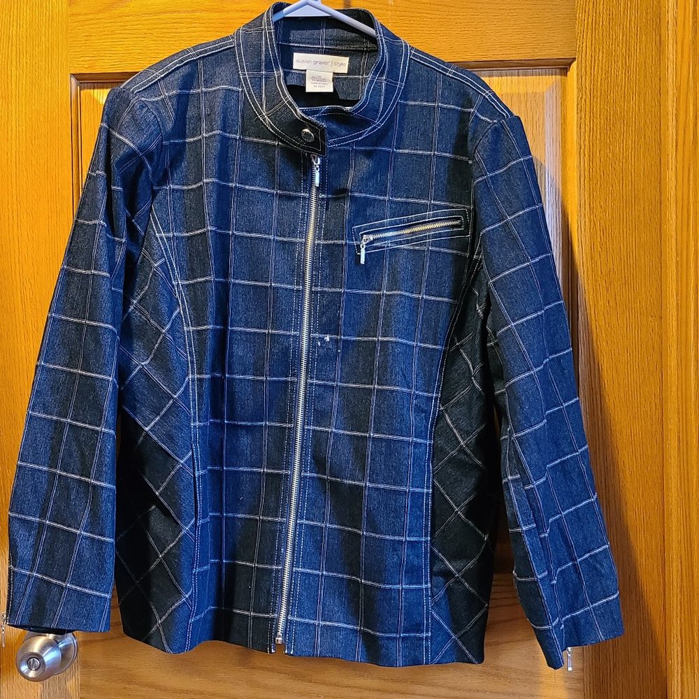 Susan Graver blue denim jacket